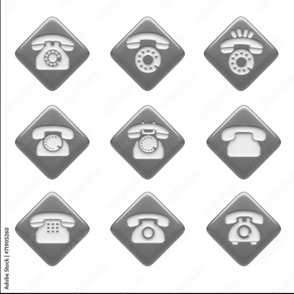 Contact Icons isolated on white Contact Icons isolated on white