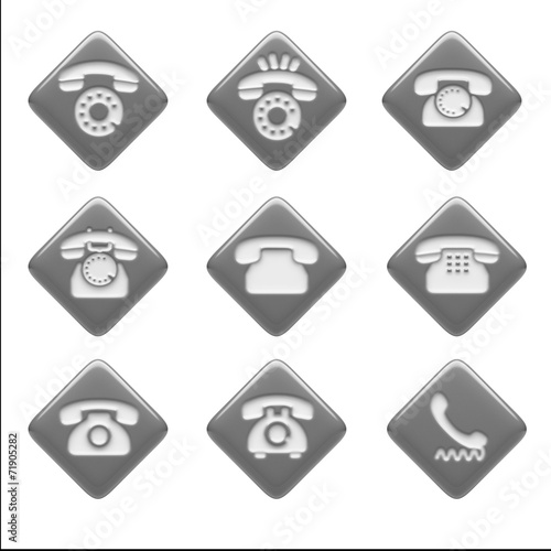 Contact Icons isolated on white