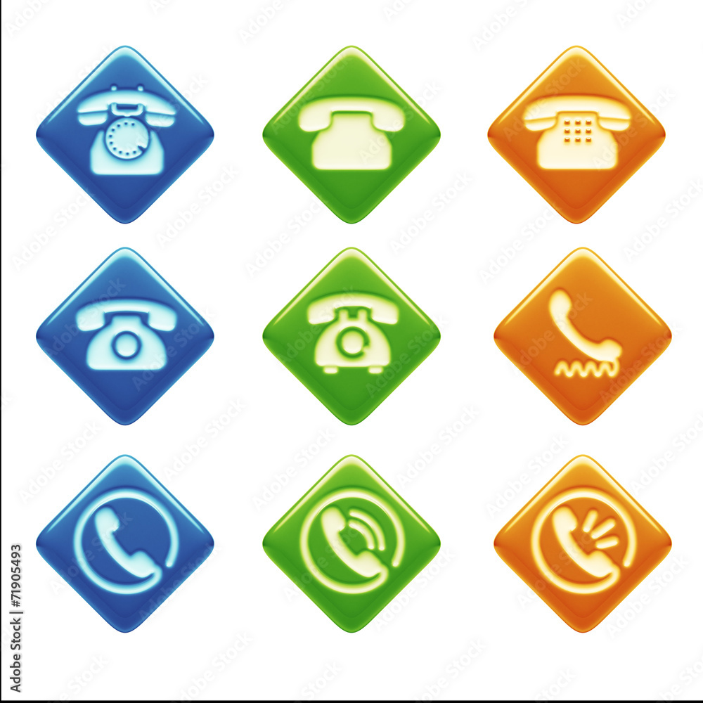 Contact Icons isolated on white Contact Icons isolated on white
