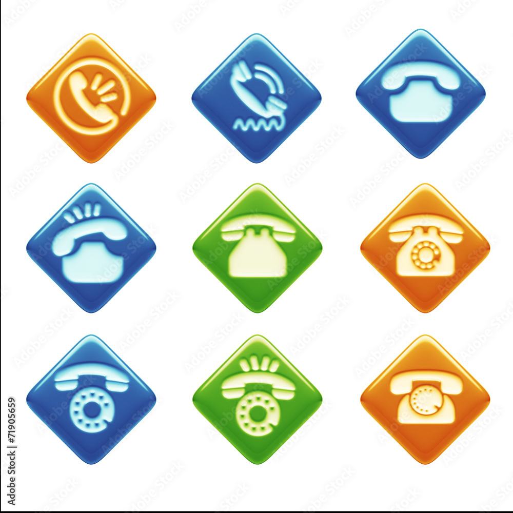 Contact Icons isolated on white Contact Icons isolated on white