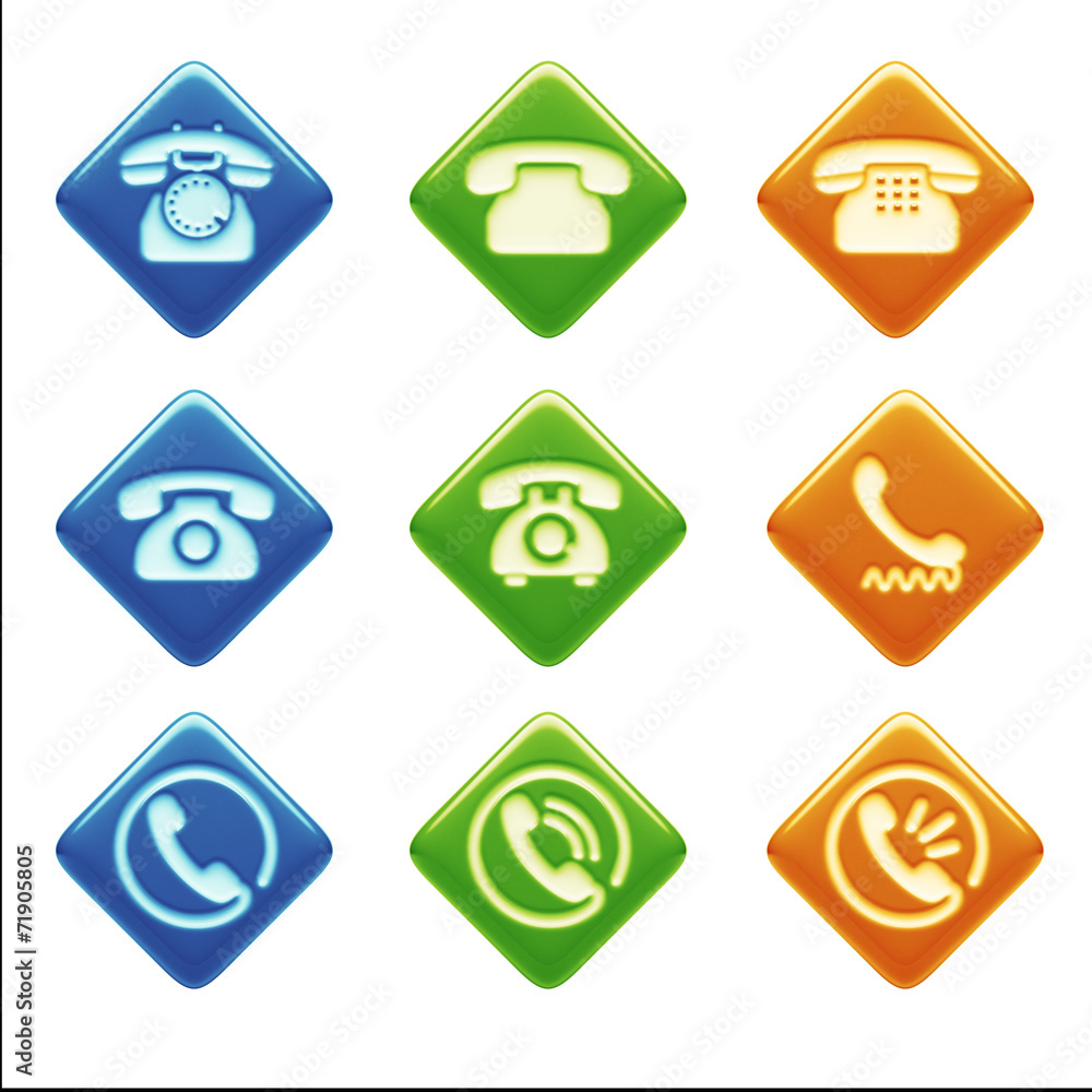 Contact Icons isolated on white Contact Icons isolated on white