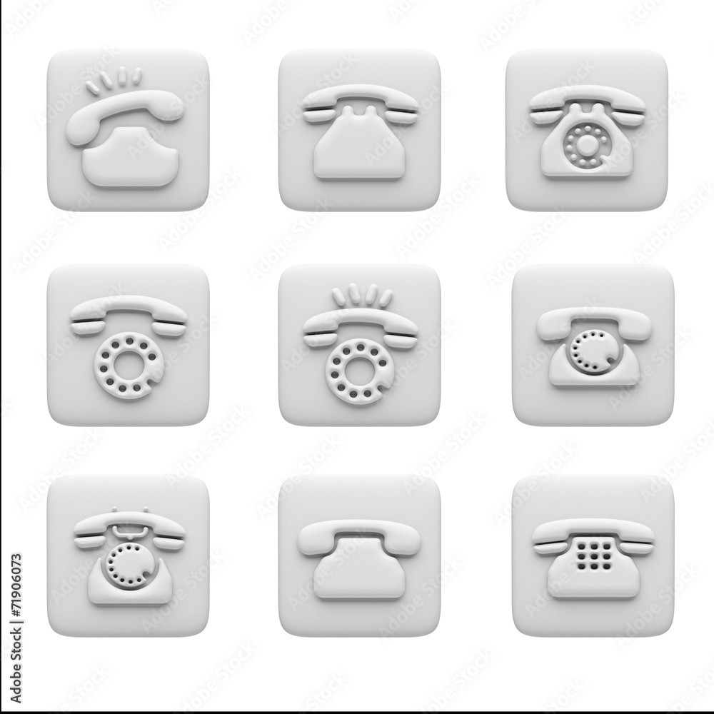 Contact Icons isolated on white Contact Icons isolated on white