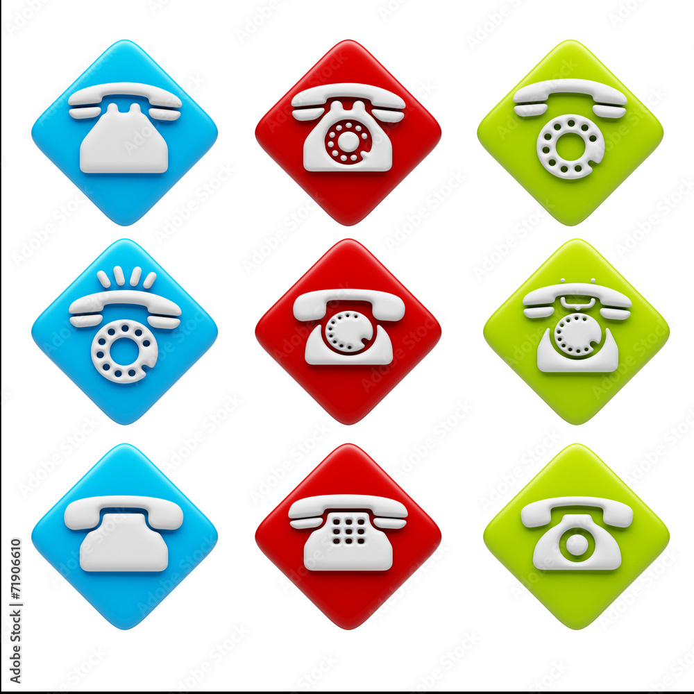 Contact Icons isolated on white Contact Icons isolated on white