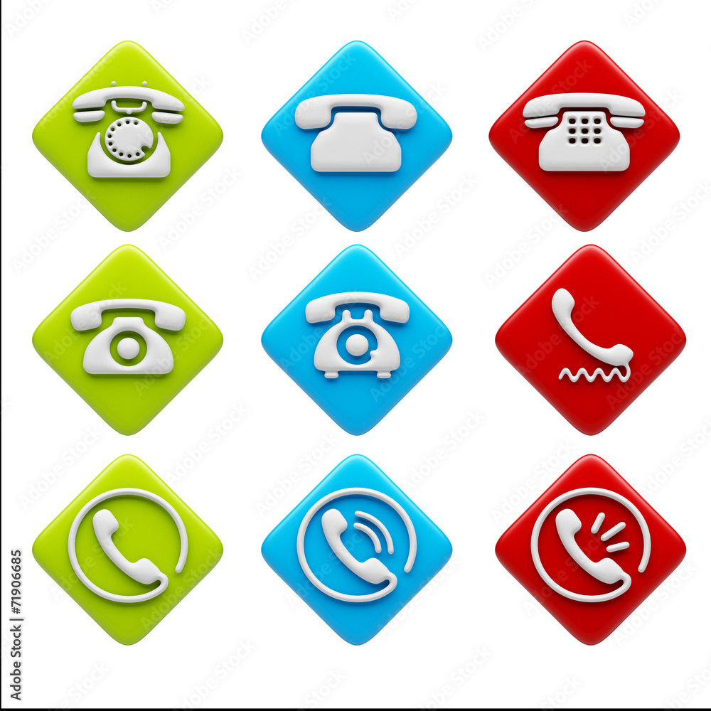 Contact Icons isolated on white Contact Icons isolated on white