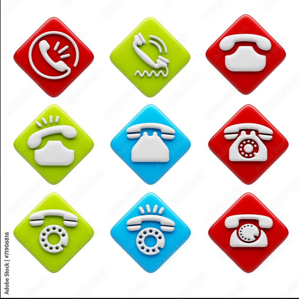 Contact Icons isolated on white Contact Icons isolated on white