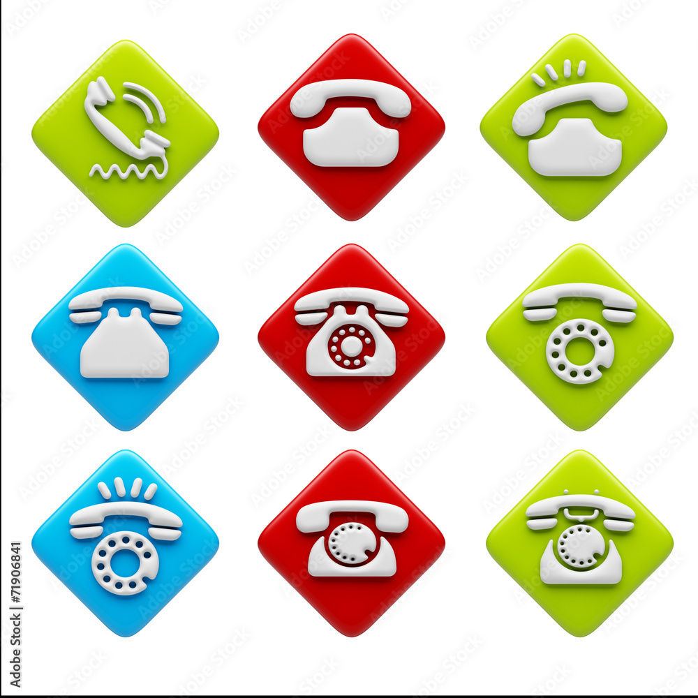 Contact Icons isolated on white Contact Icons isolated on white