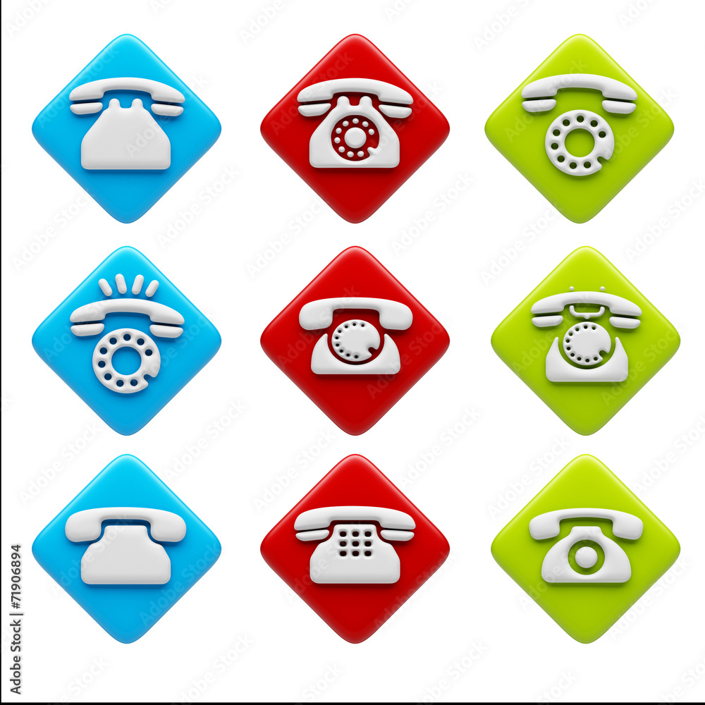 Contact Icons isolated on white Contact Icons isolated on white