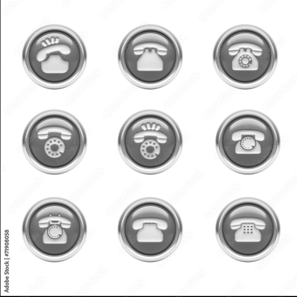 Contact Icons isolated on white Contact Icons isolated on white