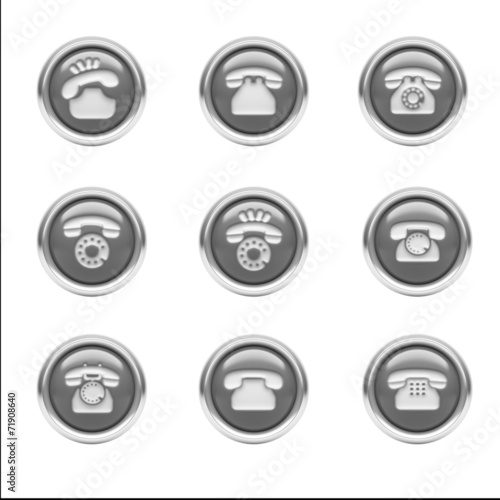 Free Download Contact Icons isolated on white - GFXLoad