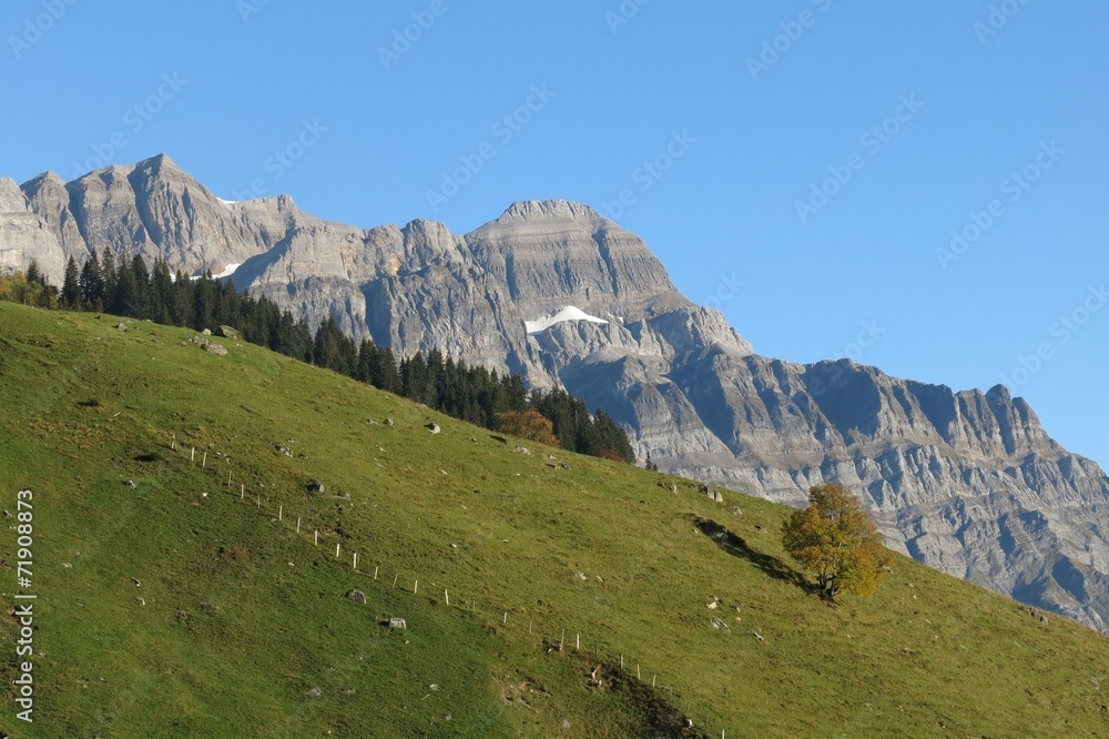Glaernisch , high mountain in Glarus