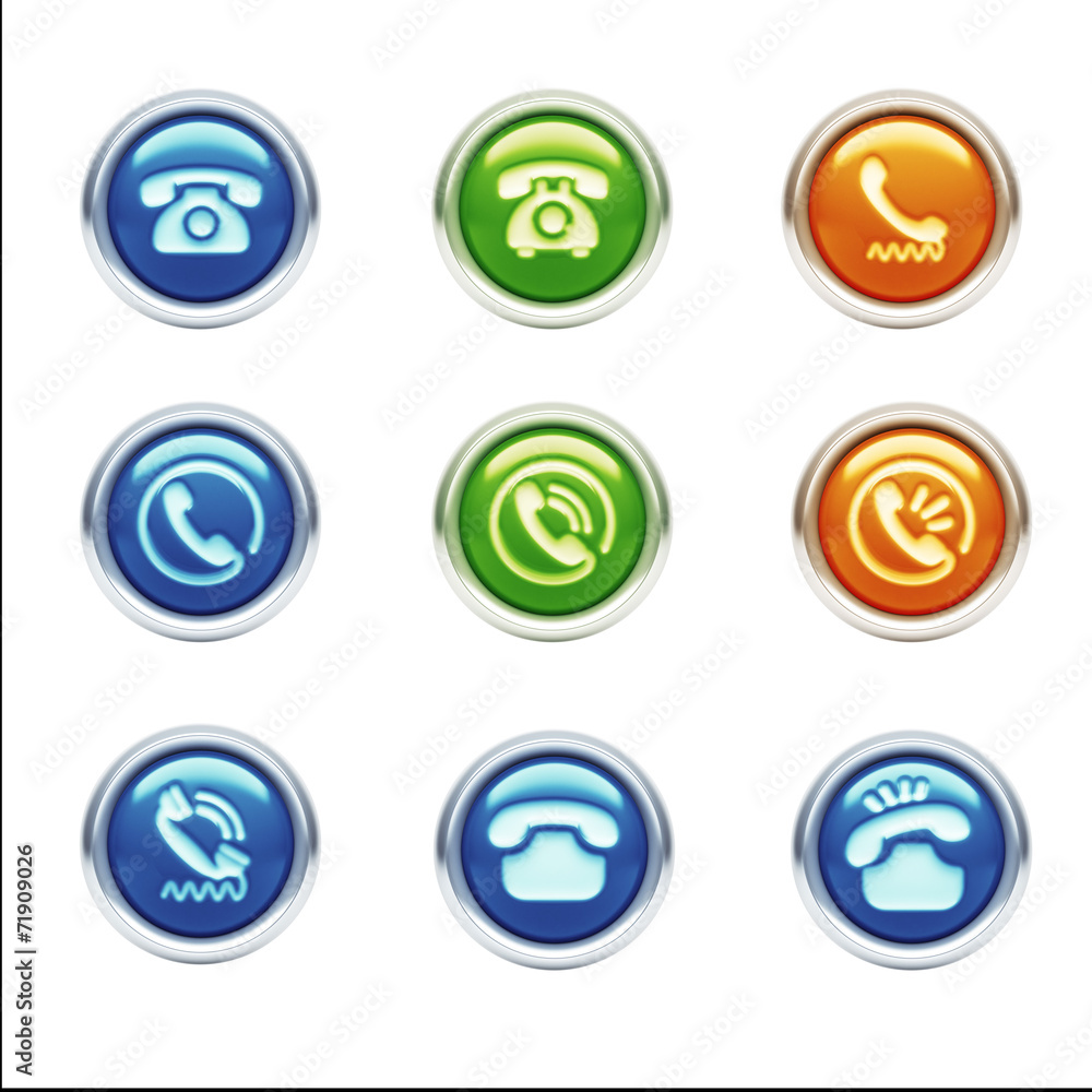 Contact Icons isolated on white Contact Icons isolated on white
