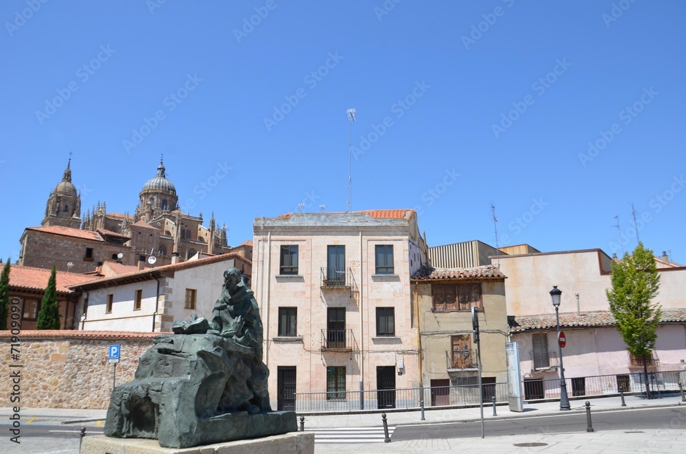 Centre-ville de Salamanca, vue des cathédrales 
