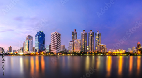 bangkok twilight cityscape