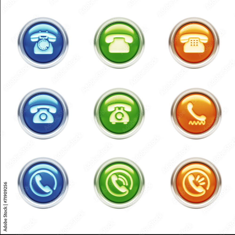Contact Icons isolated on white Contact Icons isolated on white