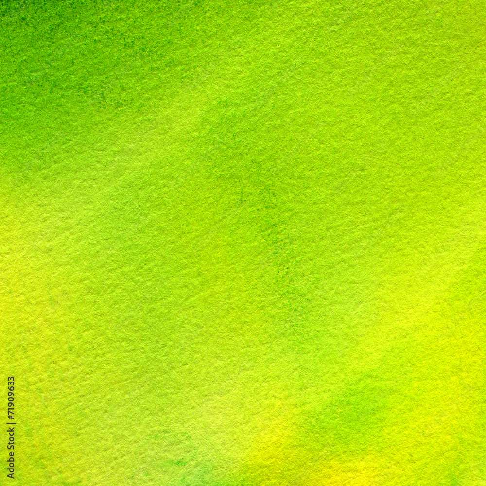 Fototapeta premium Abstract hand painted watercolor background of warm green and yellow colors