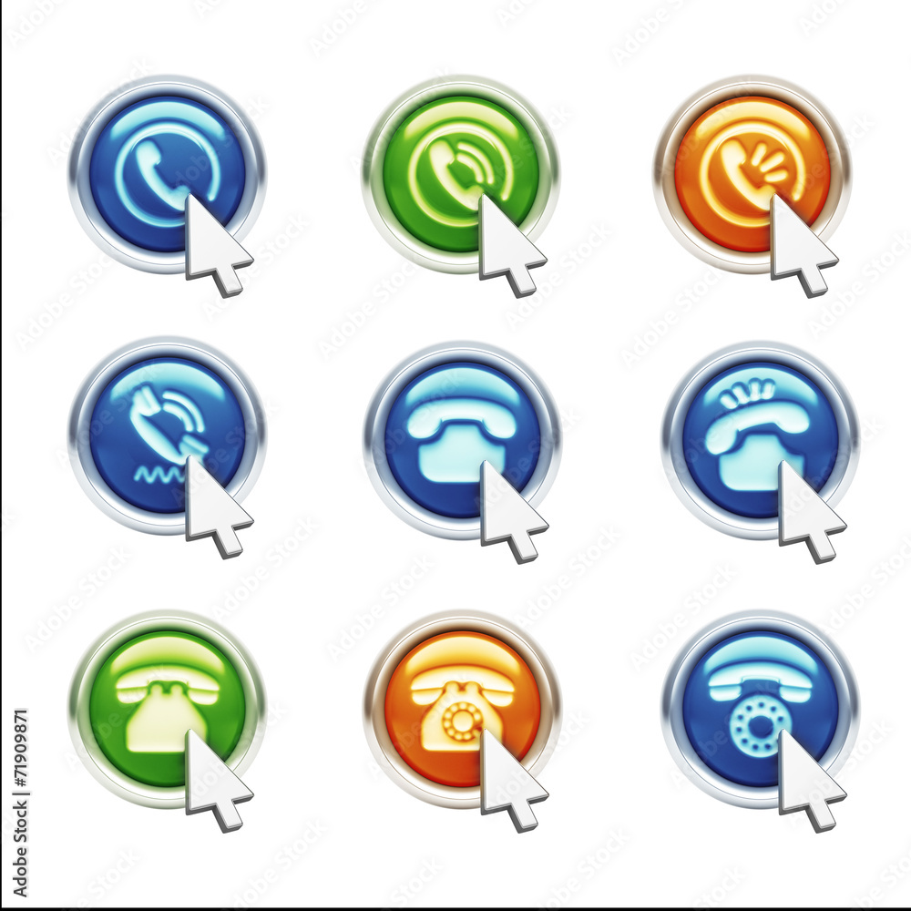Contact Icons isolated on white Contact Icons isolated on white