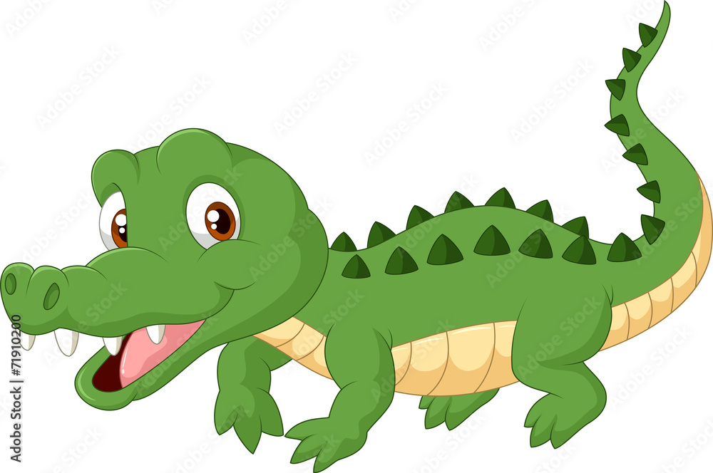 Naklejka premium Cartoon crocodile