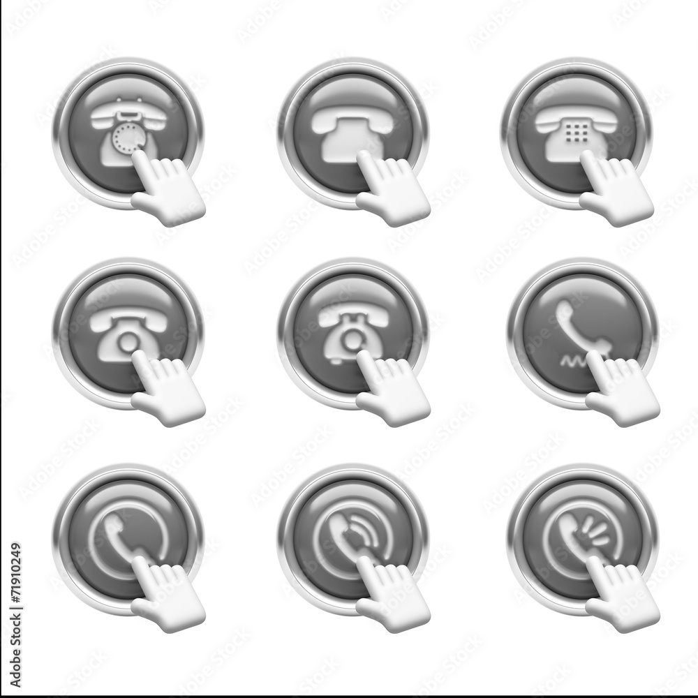 Contact Icons isolated on white Contact Icons isolated on white