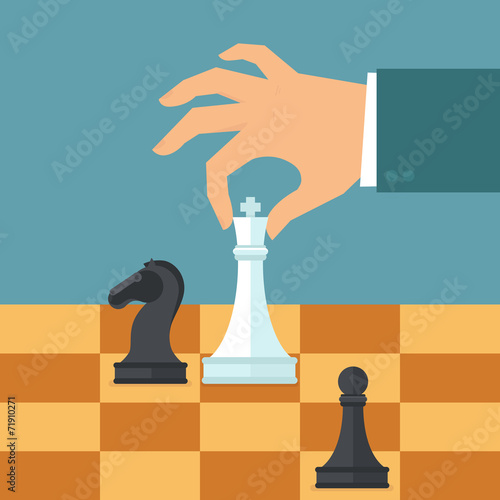 Vector business strategy concept in flat style