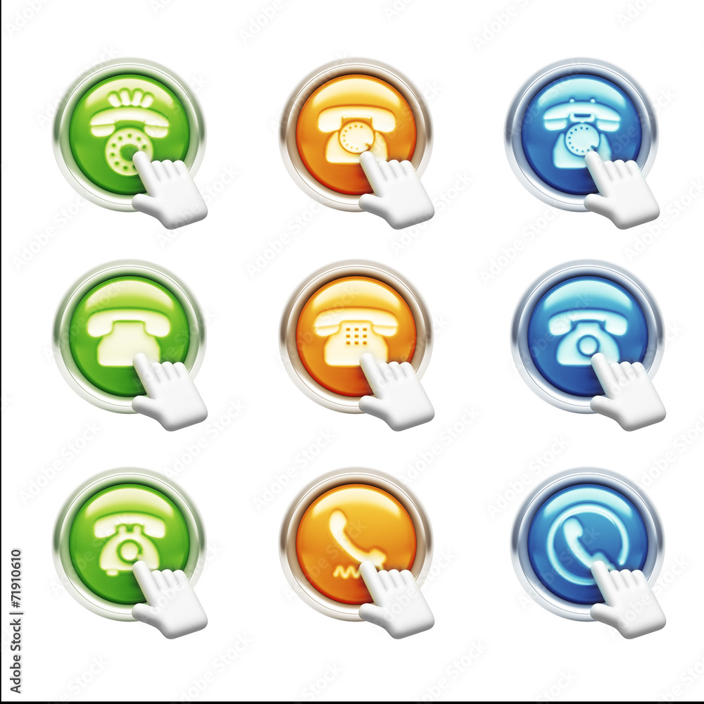Contact Icons isolated on white Contact Icons isolated on white