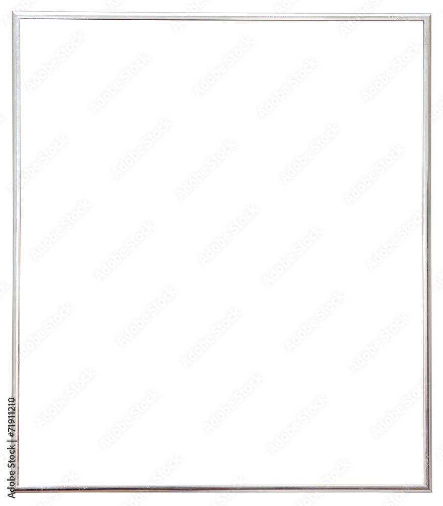 Silver image frame isolated on white background. Image holder Silver image frame isolated on white background. Image holder