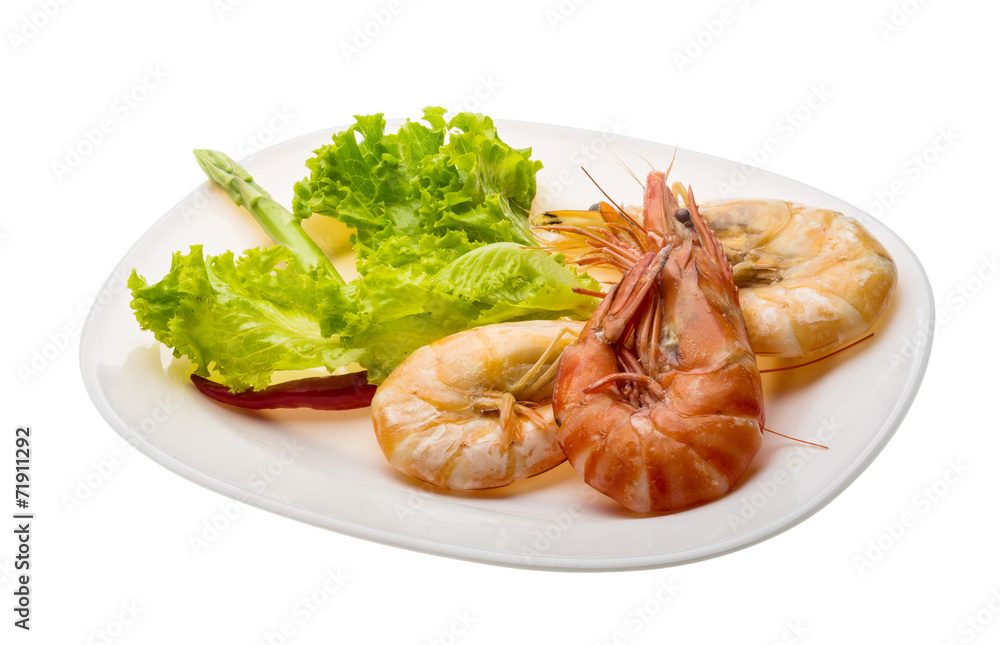 Boiled king prawns Boiled king prawns