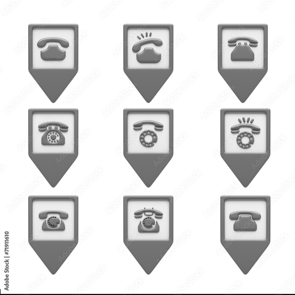 Contact Icons isolated on white Contact Icons isolated on white