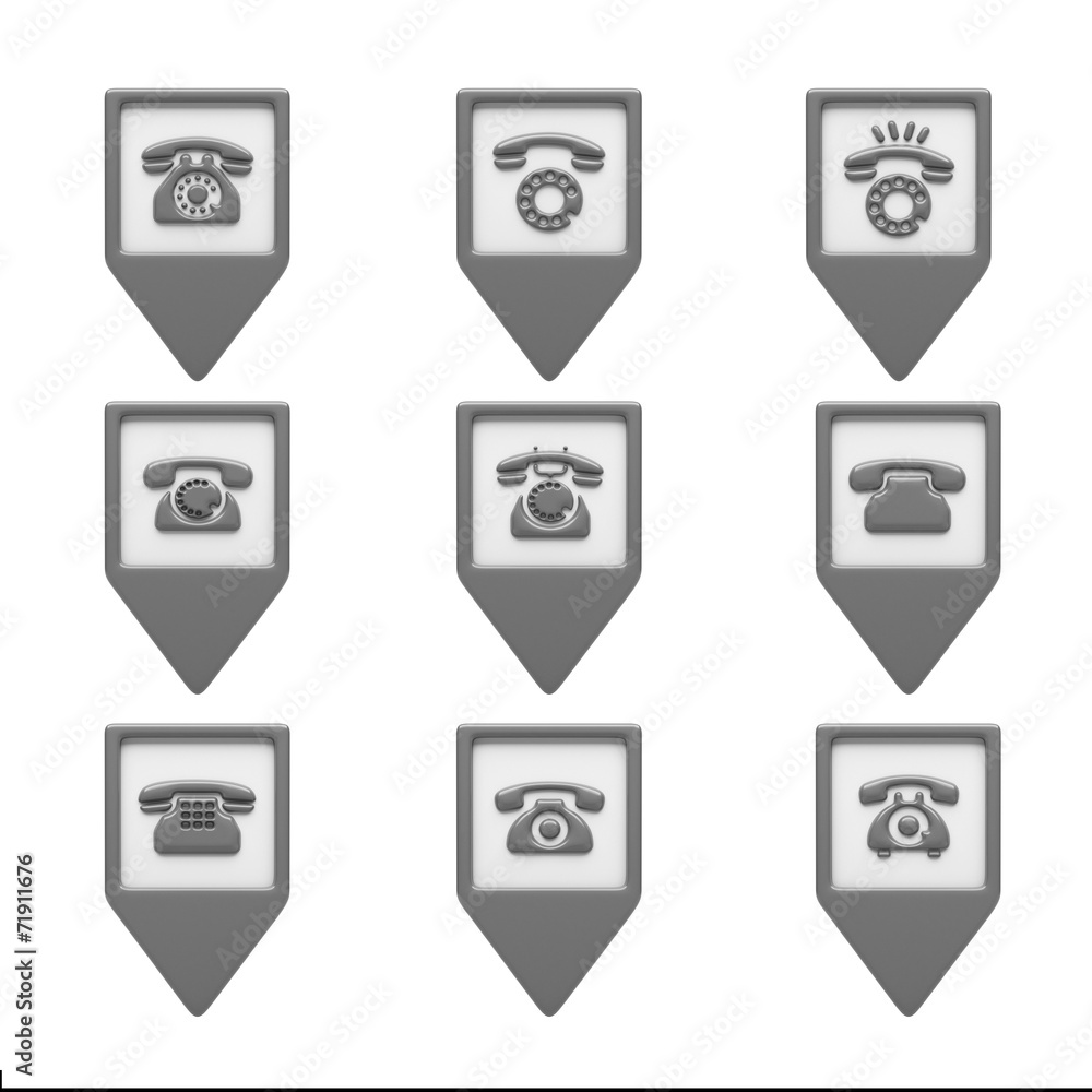Contact Icons isolated on white Contact Icons isolated on white