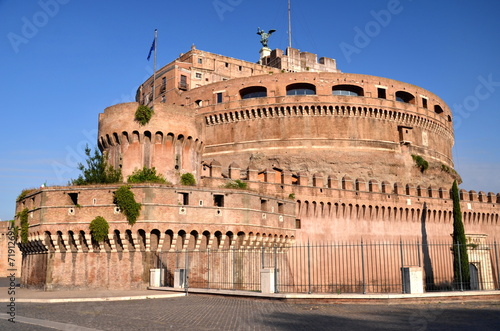 Majestatyczny zamek św. Anioła w Rzymie, Włochy