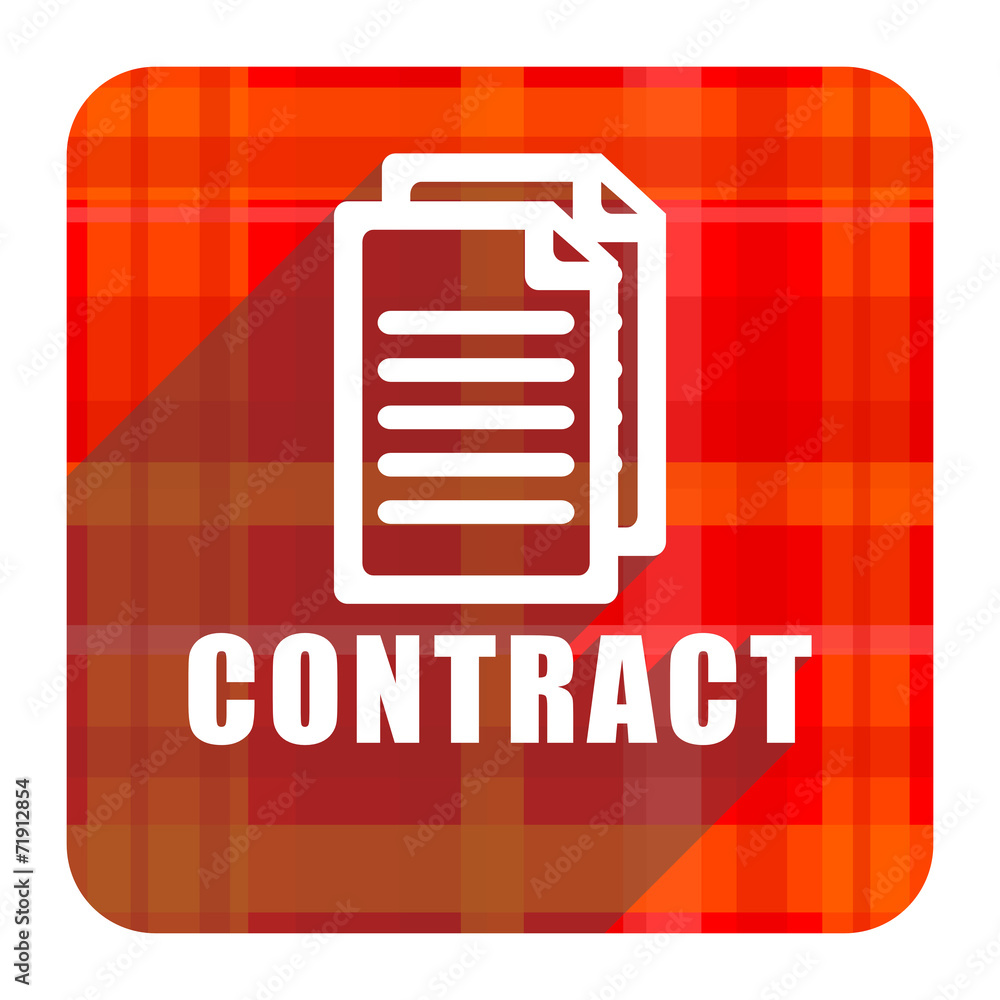 contract red flat icon isolated contract red flat icon isolated