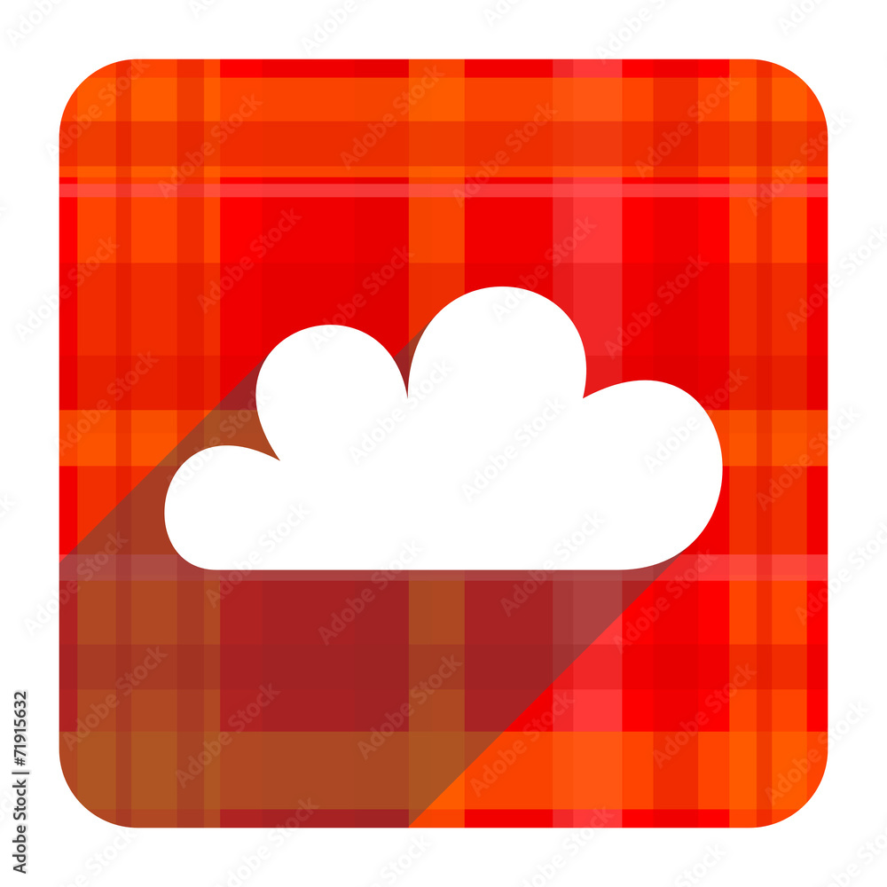 cloud red flat icon isolated cloud red flat icon isolated