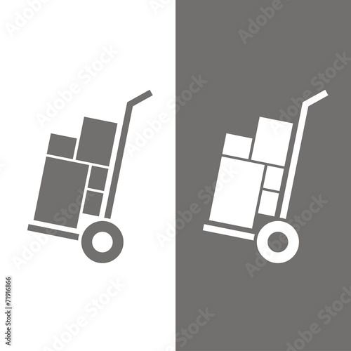 Icono carretillo transporte BN