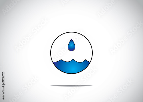 blue water droplet preservation conservation concept artwork