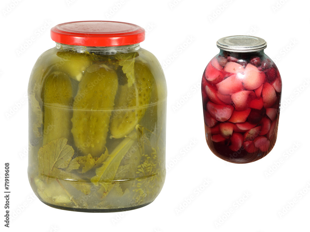 Sweating Jar of Green Cucumbers Sweating Jar of Green Cucumbers
