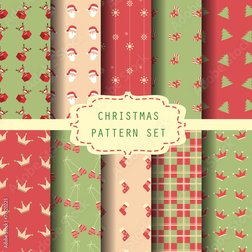 10 christmas patterns, seam...