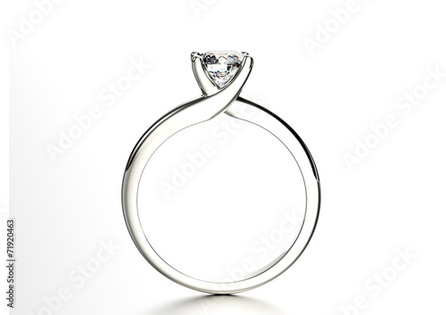 Ring with Diamond. Jewelry background