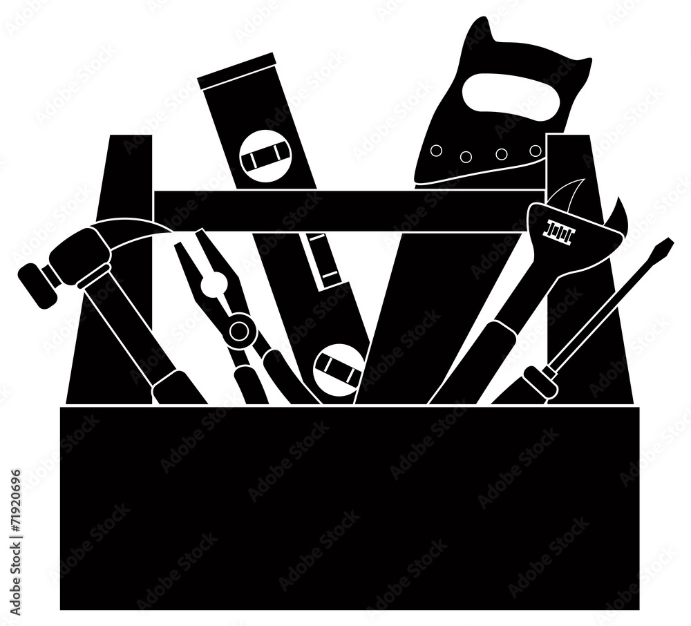 Unique Construction Tools Clip Art Black And White Design