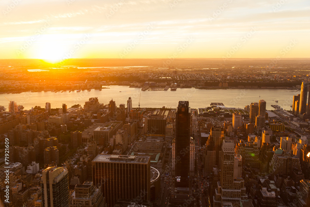 new york city at sunset