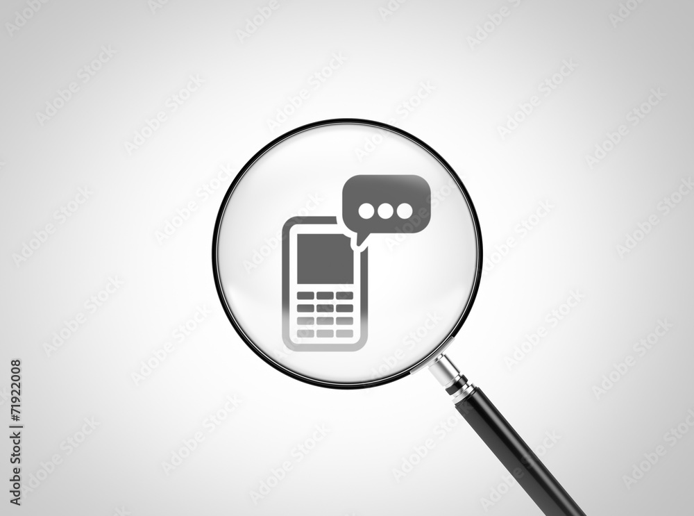 Magnifying Glass Contact Icon Magnifying Glass Contact Icon