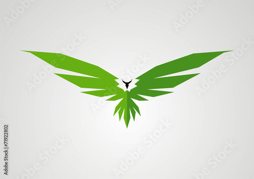 Eagle green logo vector