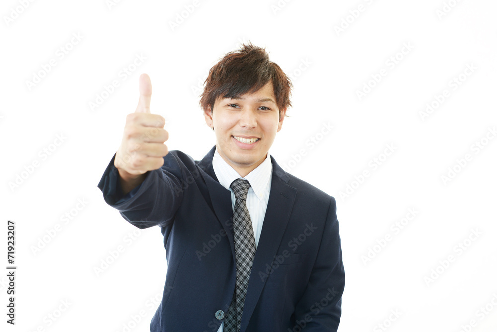 笑顔のビジネスマン 笑顔のビジネスマン