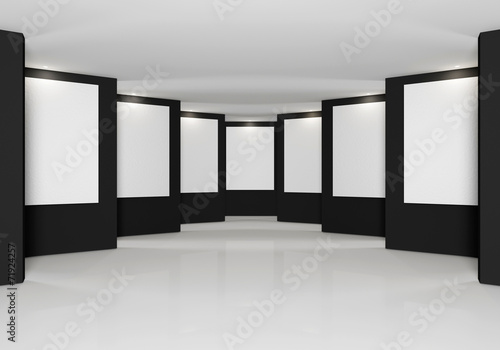 black wall in the gallery photo