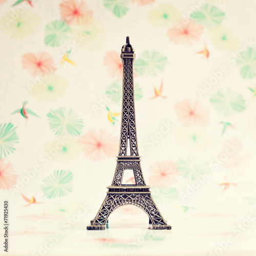 Fototapeta Naklejka Na Ścianę i Meble -  Vintage Eiffel tower replica