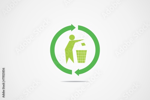 Recycle symbol logo vector