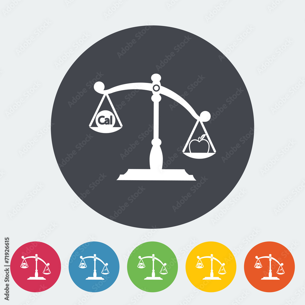 Weights single flat icon.