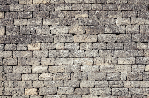 Old dark gray brick wall, background texture