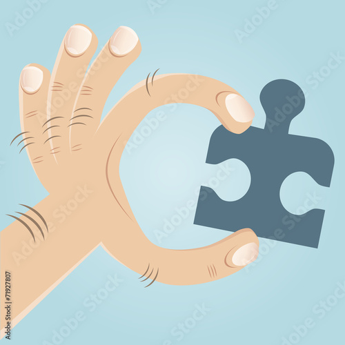 puzzle hand partnerschaft business teil