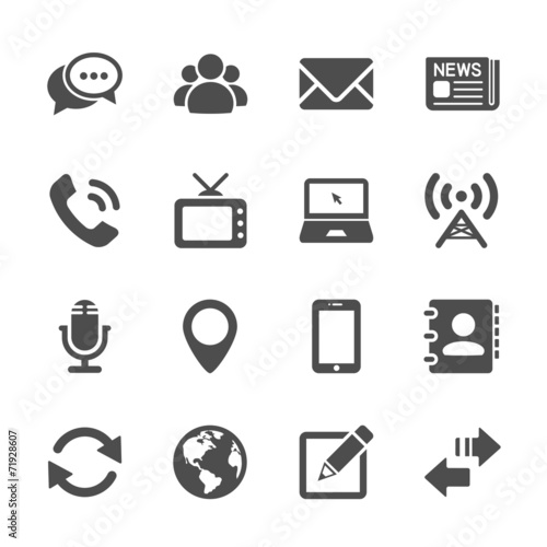 communication device icon set 2, vector eps10
