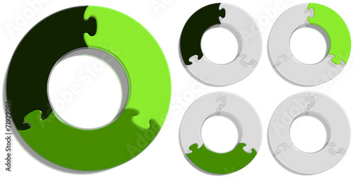 Circle Puzzle 03 - Green