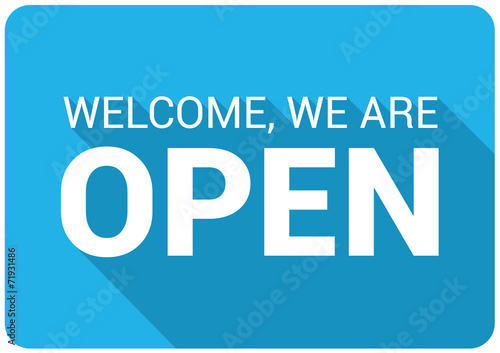 PANNEAU WE ARE OPEN
